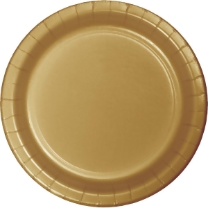 Club Pack of 240 Glittering Gold Disposable Paper Party Lunch Plates 7 - All