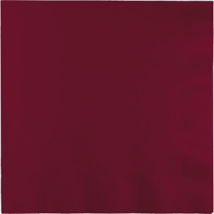 Club Pack of 600 Burgundy Premium 2-Ply Disposable Lunch Napkins 6.5 - All