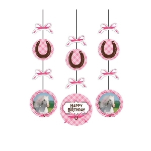 Pack of 18 Pink and White Heart My Horse Hanging Cutout Party Decorations 36 - All