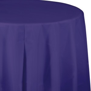 Club Pack of 12 Purple Disposable Plastic Octy-Round Picnic Party Table Covers 82 - All