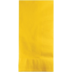 Club Pack of 600 School Bus Yellow Premium 2-Ply Disposable Dinner Napkins 8 - All