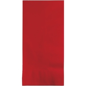 Club Pack of 600 Classic Red Premium 2-Ply Disposable Dinner Napkins 8 - All