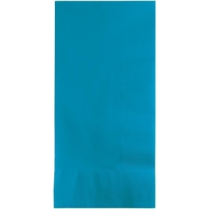 Club Pack of 600 Turquoise Blue Premium 2-Ply Disposable Dinner Napkins 8 - All