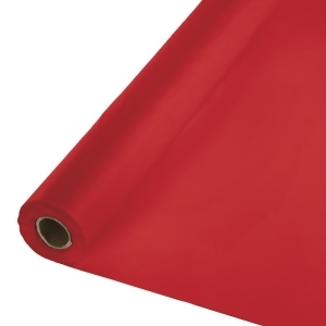Pack of 6 Classic Red Disposable Plastic Banquet Party Table Cloth Rolls 100' - All