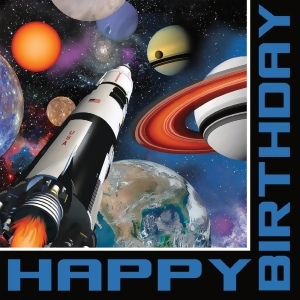 Club Pack of 192 Space Blast Birthday 3-Ply Disposable Lunch Napkins 6.5 - All