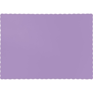 Club Pack of 600 Solid Luscious Lavender Disposable Table Placemats 13.5 - All