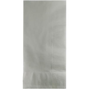 Club Pack of 600 Shimmering Silver Premium 2-Ply Disposable Dinner Napkins 8 - All
