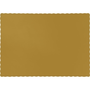 Club Pack of 600 Solid Glittering Gold Disposable Paper Table Placemats 13.5 - All