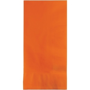 Club Pack of 600 Sunkissed Orange Premium 2-Ply Disposable Dinner Napkins 8 - All
