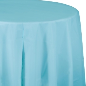 Club Pack of 12 Pastel Blue Disposable Plastic Octy-Round Picnic Party Table Covers 82 - All