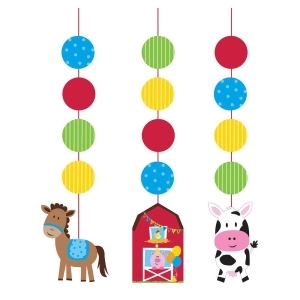 Pack of 18 Multi-colored Farmhouse Fun Hanging Cutout Party Decorations 36 - All