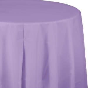 Club Pack of 12 Luscious Lavender Purple Disposable Plastic Octy-Round Party Table Covers 82 - All
