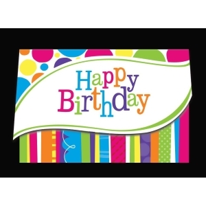Club Pack of 48 Bright And Bold Happy Birthday Party Invitation Cards 7 - All