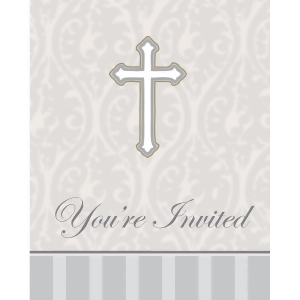 Club Pack of 96 Devotion You're Invited Religious Celebration Paper Invitations - All
