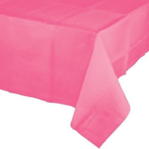 Club Pack of 24 Candy Pink Disposable Plastic Picnic Party Table Covers 9' - All