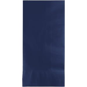 Club Pack of 600 Navy Blue Premium 2-Ply Disposable Dinner Napkins 8 - All