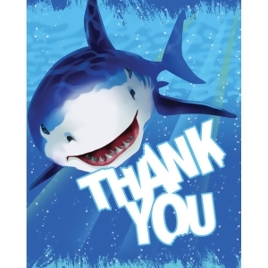 Club Pack of 96 Shark Splash Whimsical Ocean Themed Thank You Cards 5 - All