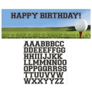 Pack of 6 Golf Sports Fanatic Giant Plastic Party Banners with Alphabet Stickers 60 - All