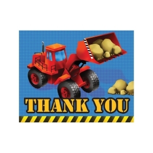 Club Pack of 96 Under Construction Pay Loader Thank You Note Cards 5 - All