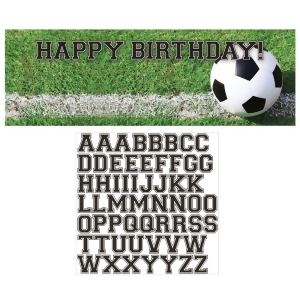 Pack of 6 Soccer Sports Fanatic Giant Plastic Party Banners with Alphabet Stickers 60 - All