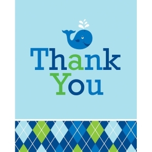 Club Pack of 96 Ocean Preppy Party Paper Thank You Note Cards 5 - All