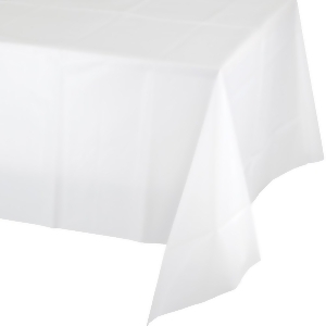 Club Pack of 24 White Disposable Plastic Picnic Party Table Covers 9' - All