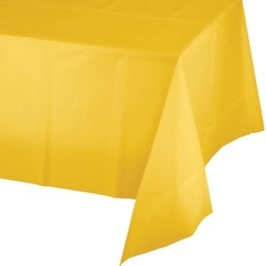 Club Pack of 24 Schoolbus Yellow Disposable Plastic Picnic Party Table Covers 9' - All
