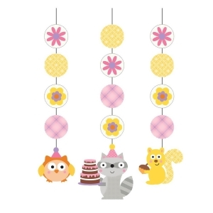 Pack of 18 Happi Woodland Girl Printed Hanging Cutout Party Decorations 36 - All