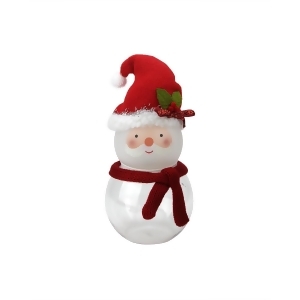 8.5 Battery Operated Santa Claus Touch Activated Color Changing Led Lighted Glass Candy Jar - All