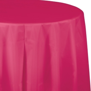 Club Pack of 12 Hot Magenta Disposable Plastic Octy-Round Picnic Party Table Covers 82 - All