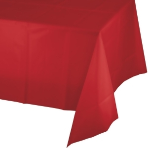 Club Pack of 24 Classic Red Disposable Plastic Picnic Party Table Covers 9' - All
