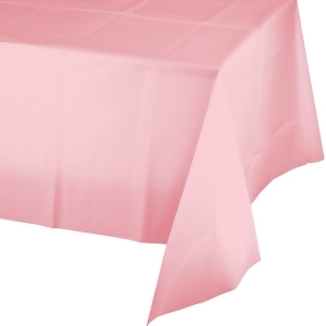Club Pack of 24 Classic Pink Disposable Plastic Picnic Party Table Covers 9' - All