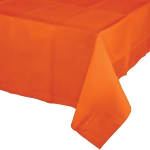 Club Pack of 24 Sunkissed Orange Disposable Plastic Picnic Party Table Covers 9' - All