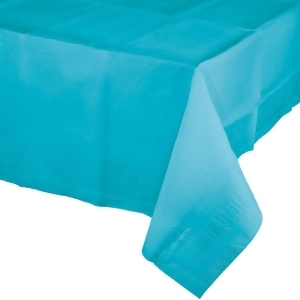 Club Pack of 24 Bermuda Blue Disposable Plastic Picnic Party Table Covers 9' - All