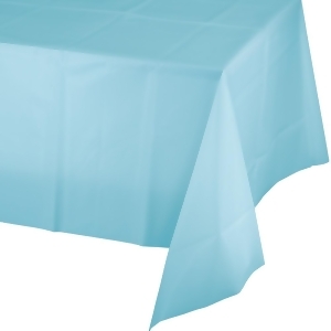 Club Pack of 24 Pastel Blue Disposable Plastic Picnic Party Table Covers 9' - All