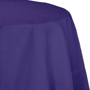 Club Pack of 12 Purple Disposable Tissue/Poly Octy-Round Picnic Party Table Covers 82 - All