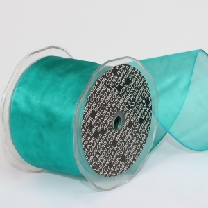 Crystal Organdy Saphir Blue Wired Craft Ribbon 2 x 27 Yards - All