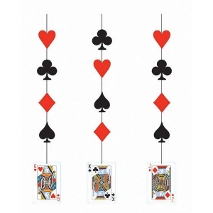 Pack of 18 Card Night Casino Party Printed Hanging Cutout Decorations 36 - All