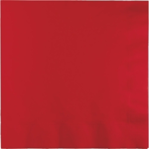 Club Pack of 900 Classic Red 2-Ply Paper Party Lunch Napkins 6.5 - All