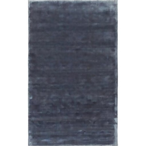 4' x 6' Solid Charcoal Gray Hand Loomed Wool Area Throw Rug - All