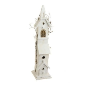 23.5 Whited Lighted Vine Accented Birdhouse Table Top Christmas Decoration - All