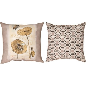 18 Natural Life Honey Bee Printed Indoor/ Outdoor Decorative Pillow - All