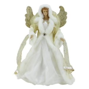 18 Seasons of Elegance White and Gold Angel Christmas Tree Topper Unlit - All