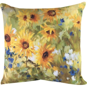 18 Pretty Sunflower Fields Decorative Indoor or Outdoor Throw Pillow - All