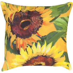 18 Vibrant Sunflowers Decorative Indoor or Outdoor Throw Pillow - All