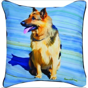 18 Blue Paws and Whiskers Big Shutz German Shepard Indoor/Outdoor Decorative Pillow - All