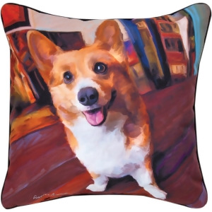 18 Paws and Whiskers Corgi Get Low Indoor/Outdoor Decorative Pillow - All