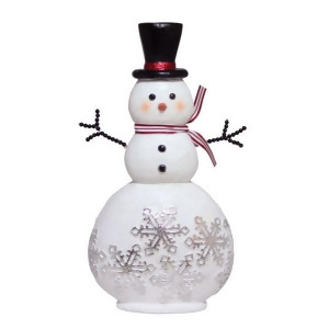 15 Glittered Snowman Adorned with Snowflakes Christmas Table Top Decoration - All