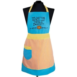 28 Blue Well Butter My Buns and Call Me a Biscuit Adjustable Chef's Apron - All