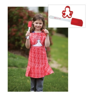 18 Red and Pink Family Get Together Children's Adjustable Chef's Apron - All